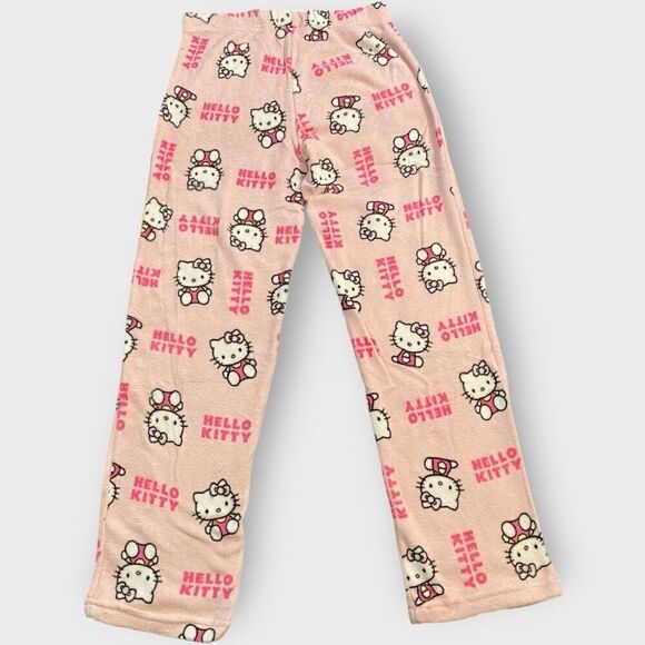 Hello Kitty Sanrio All Over Fuzzy Soft Touch Pajama Pants Womens size Large New - Picture 5 of 9